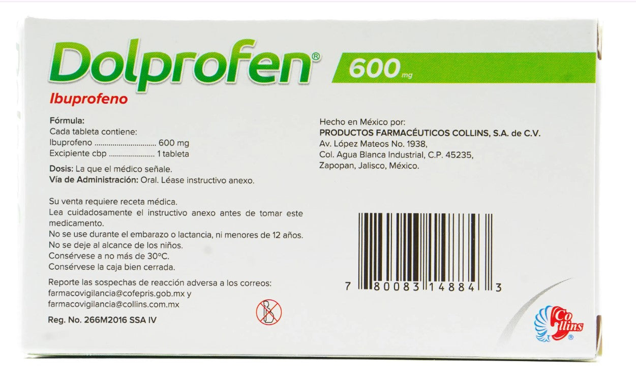 Med Dolprofen (Ibuprofeno)  600 mg 10tb